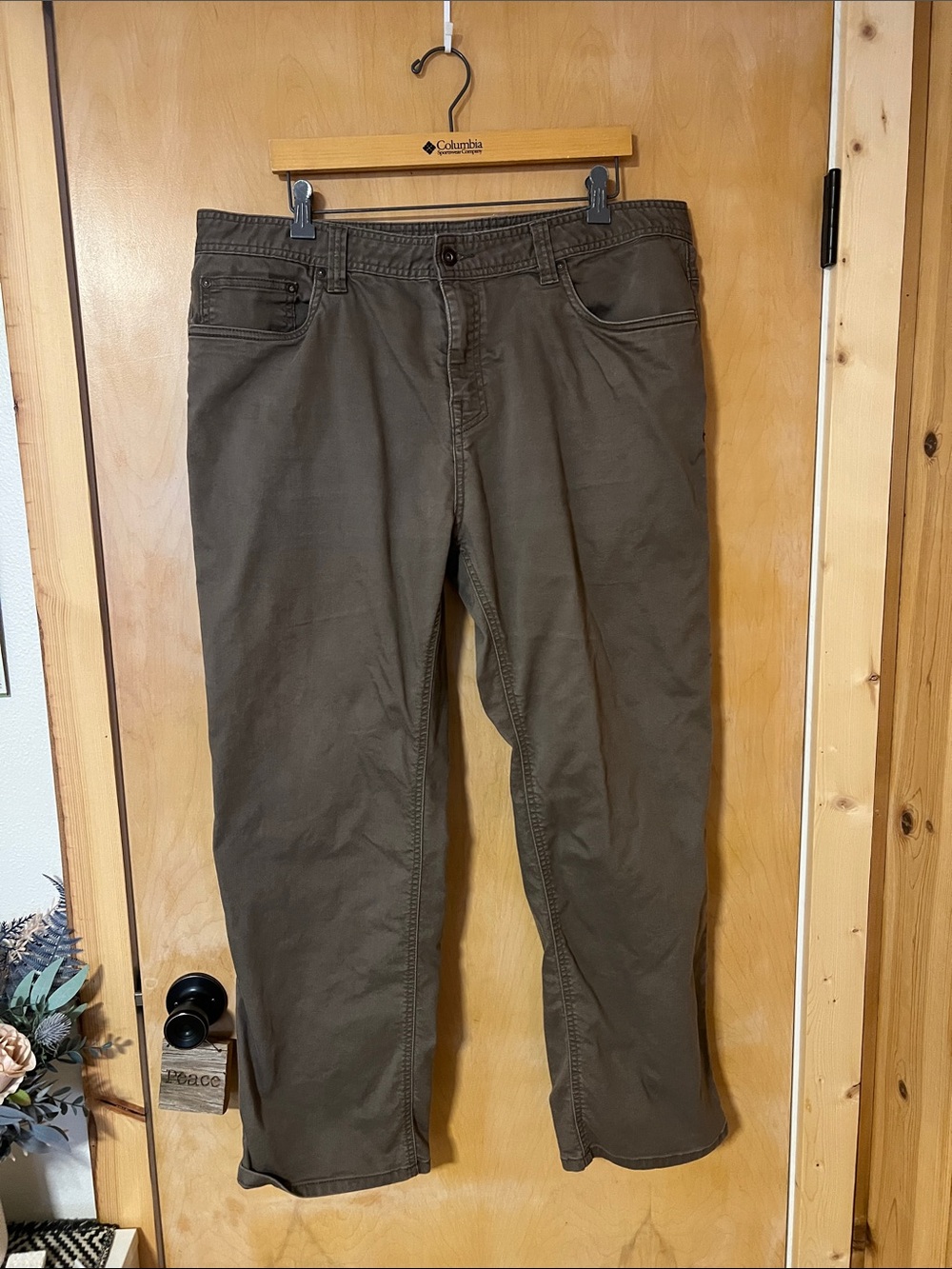 Prana Men's Grey Brown Straight-Leg Chinos